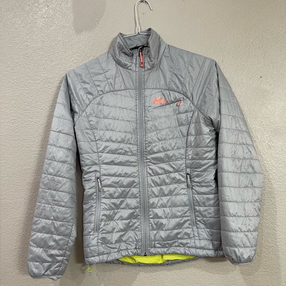 REI Silver Quilted Jacket